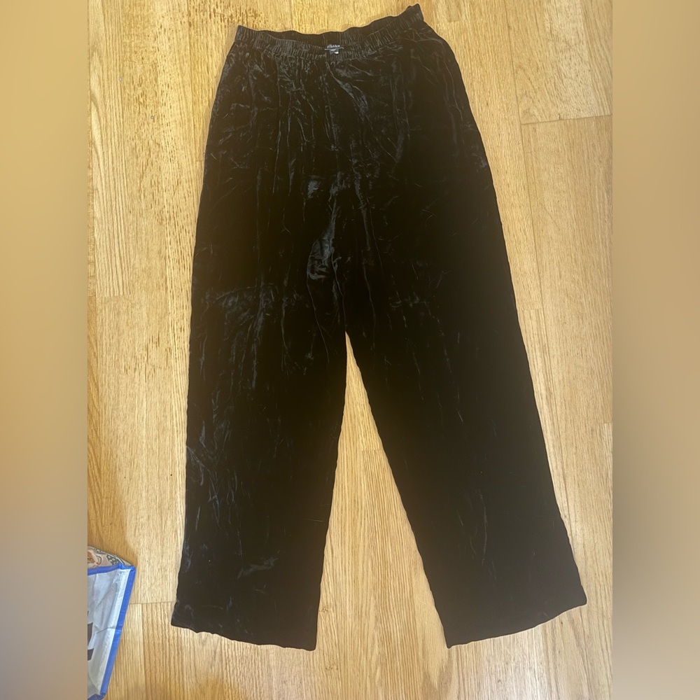 Eileen Fisher wide-leg velvet pants